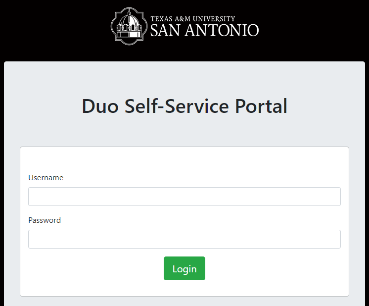 DUO Self Service Portal Login