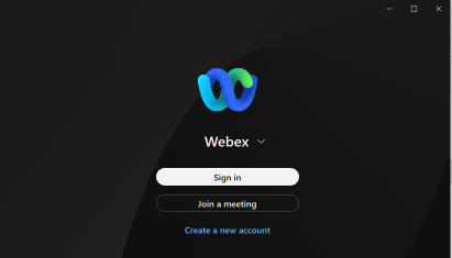 Webex Application Sign In