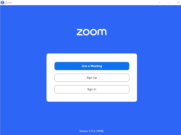 Zoom Application Sign In