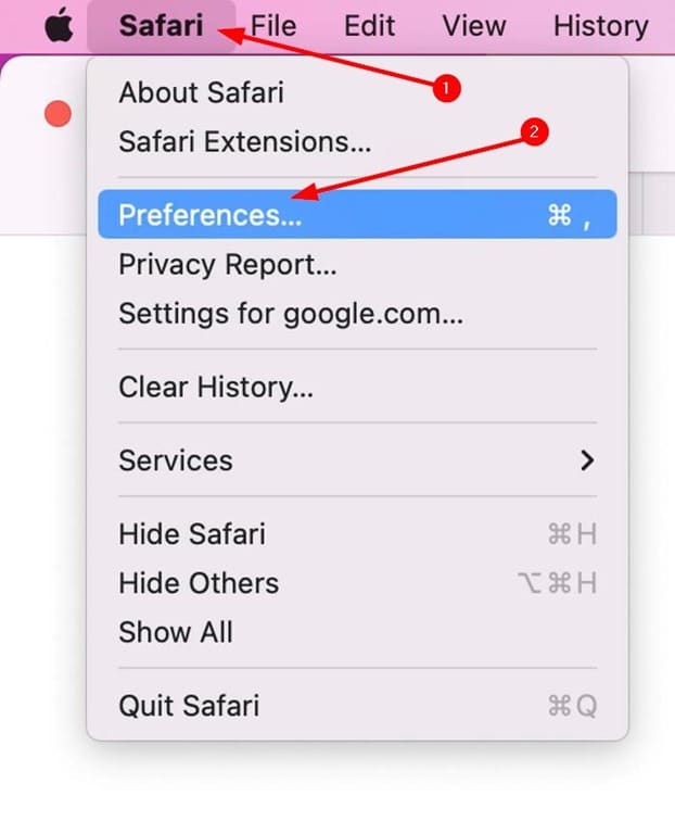 Safari Browser Step 2