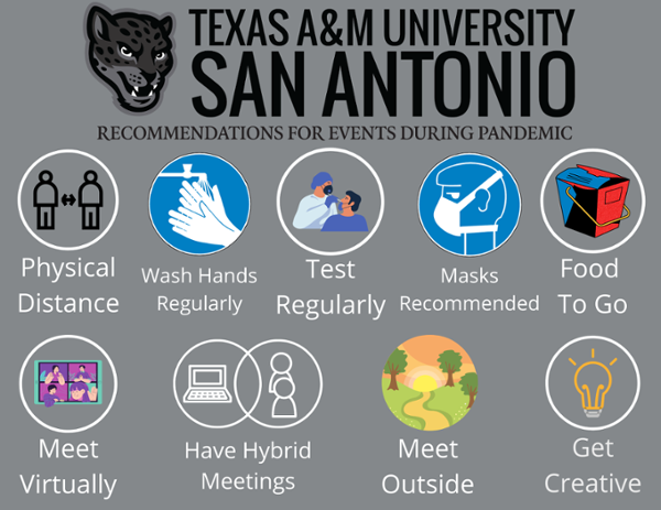 Recommendations for events during the pandemic png: Event Services - Texas A&amp;M University-San Antonio